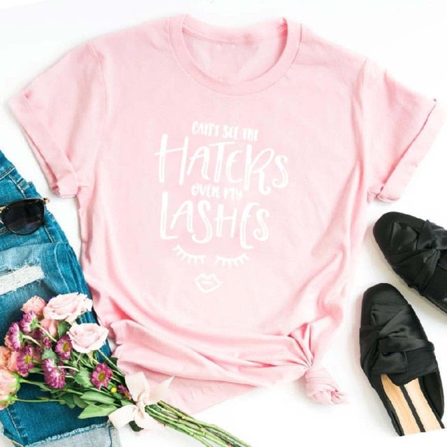 Haters Over My Lashes Printed T-shirt